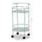 Baxton Studio Newell MidCentury Modern Mint Green Finished Metal 2Tier Kitchen Cart 213-12480-ZORO - alternate 5